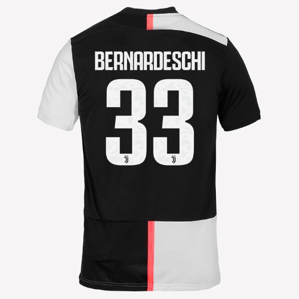 Trikot Juventus NO.33 Bernaroeschi Heim 2019-20 Weiß Schwarz Fussballtrikots Günstig